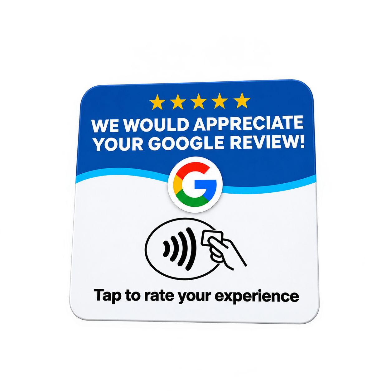 Tarjeta de mesa NFC Google Reviews