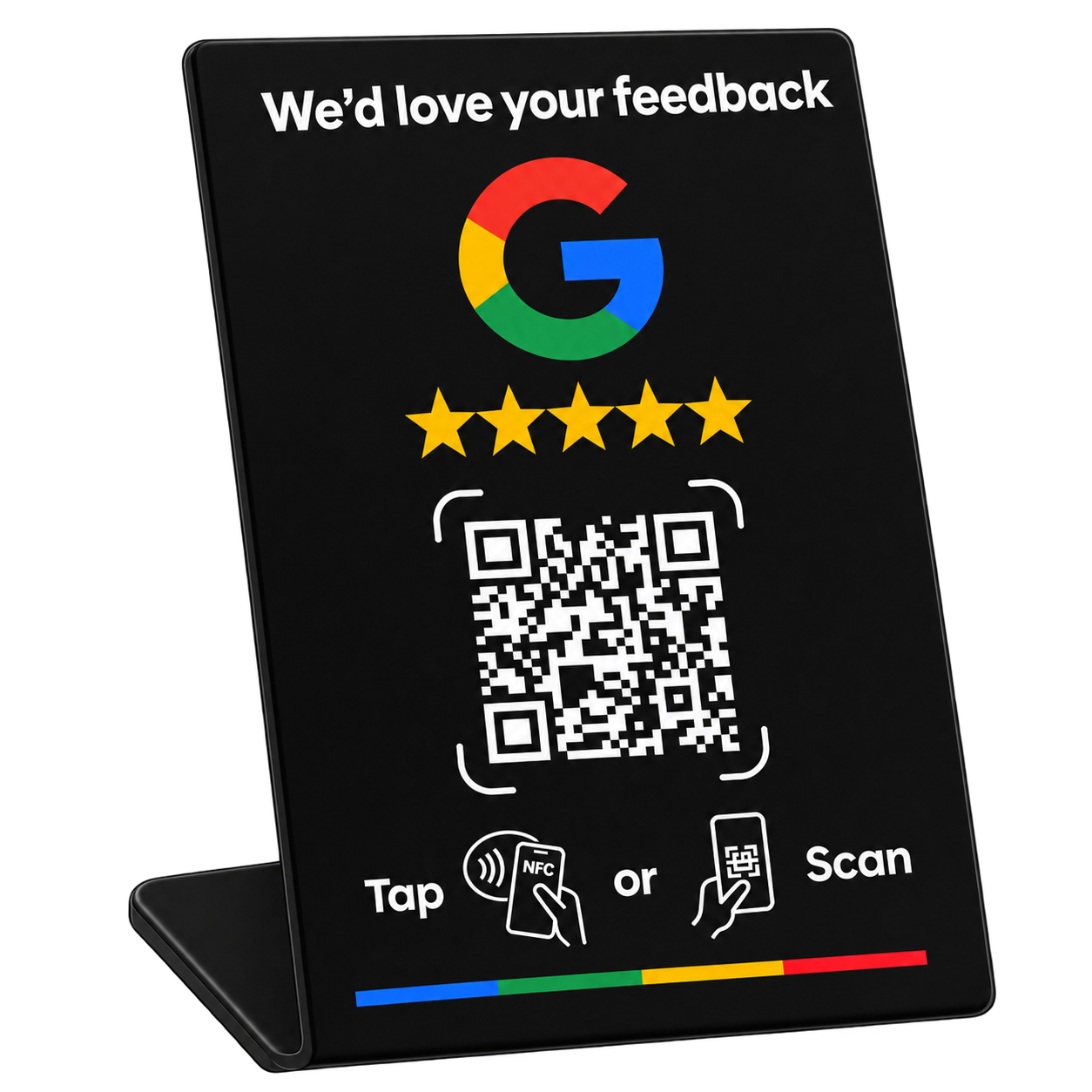 Tarjeta NFC Google Reviews · Negro